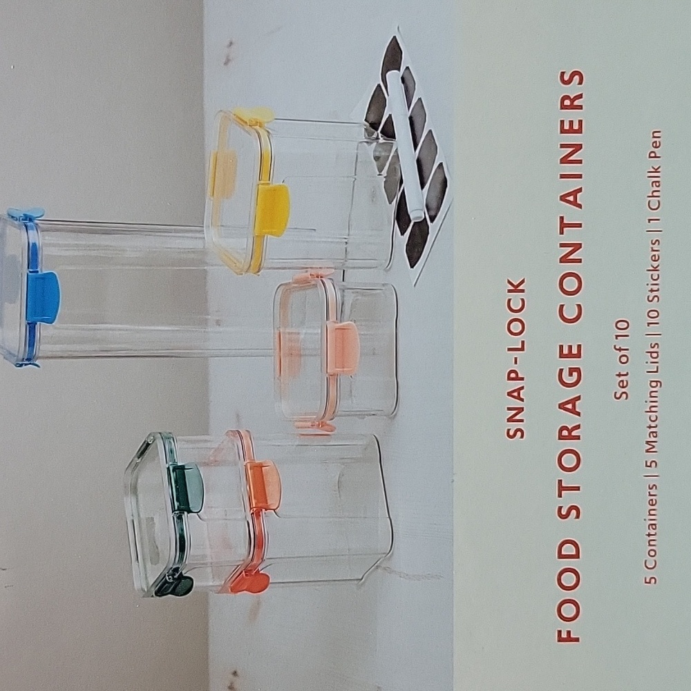 Girl Meets Farm- Snap-Lock Food Storage Containers - Set of 10, NIB
